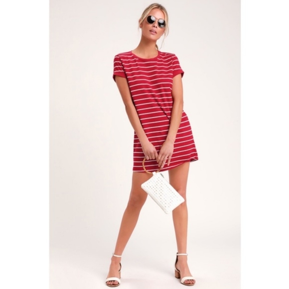 Lulu's Cafe Society striped shirt dress - Picture 1 of 6